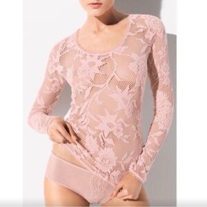 Wolford Pink Lace Top